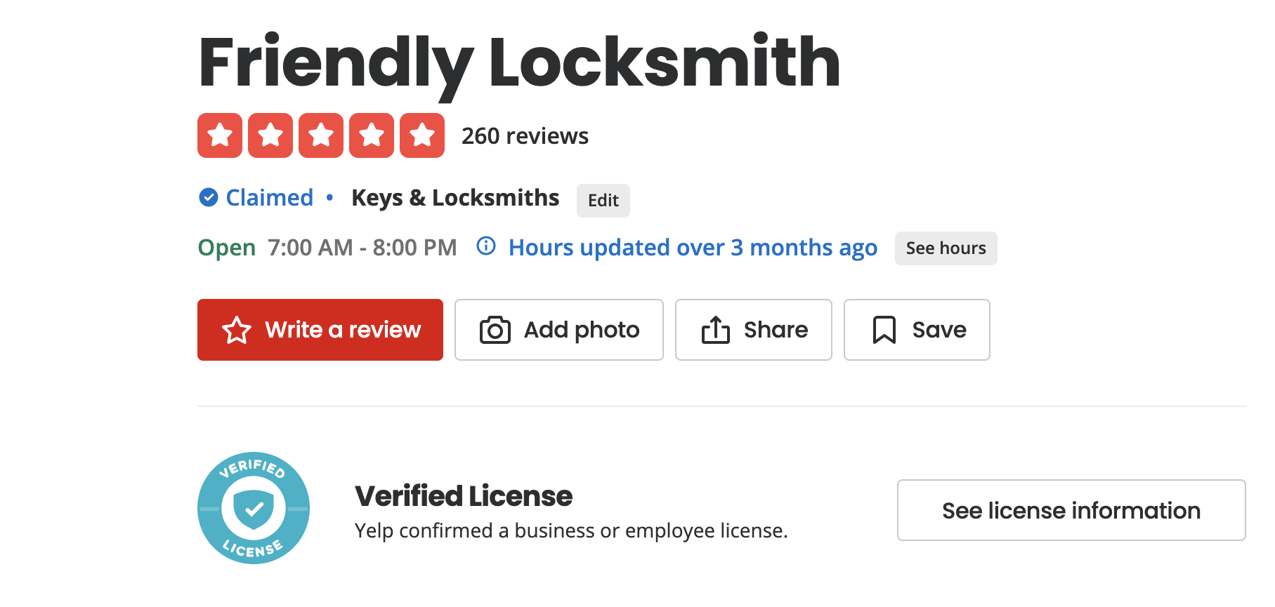 Friendly Locksmith Is Number One On Yelp